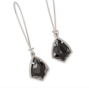 Kendra Scott Carinne Earrings in Black Glass